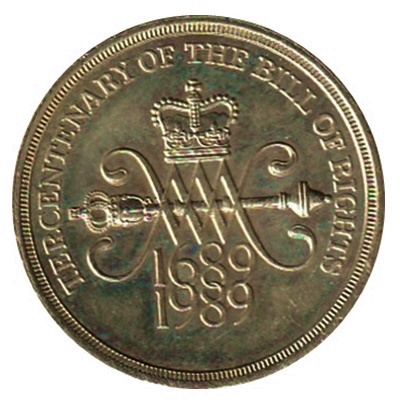 1989 £2 Coin - Tercentenary The Bill of Rights - Click Image to Close